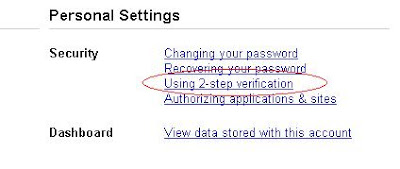 2-step verification - google account