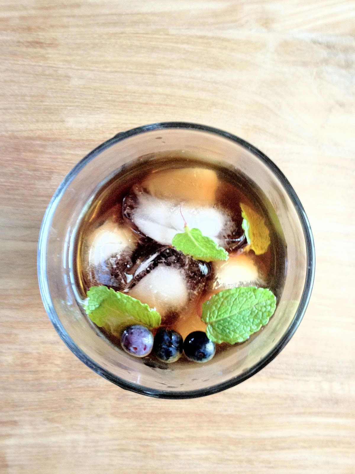 The Freckled Key Blueberry Mint Iced Tea