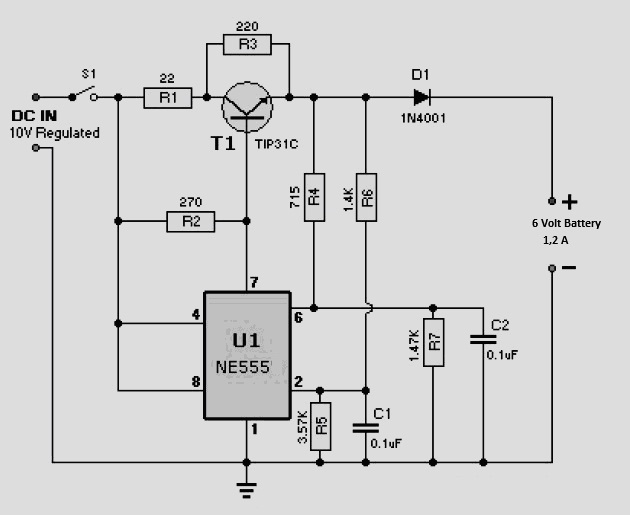 Rangkaian Charger aki 6 Volt Koleksi Skema Rangkaian
