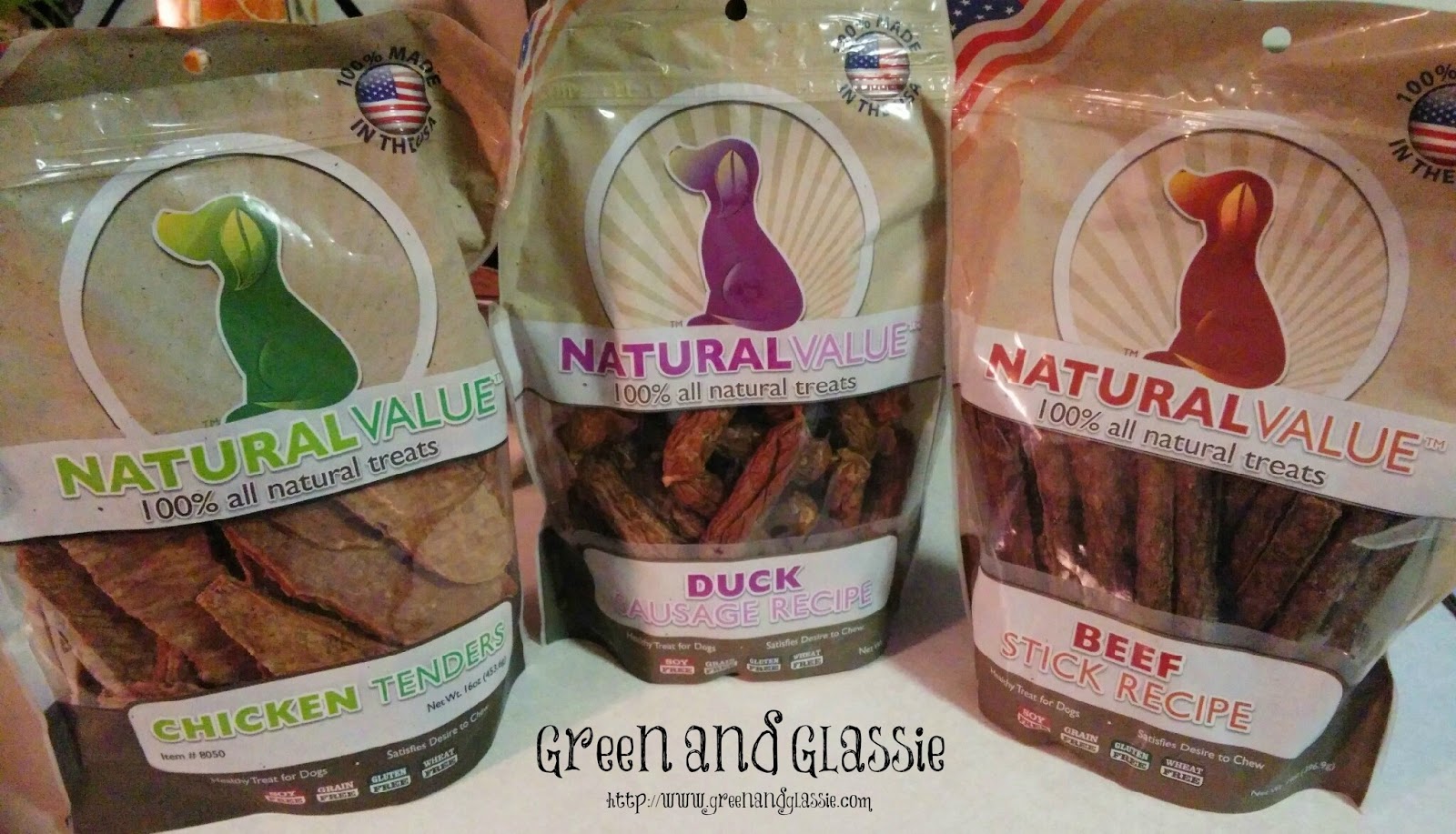 Green and Glassie Natural Value Dog Treats Loving Pets