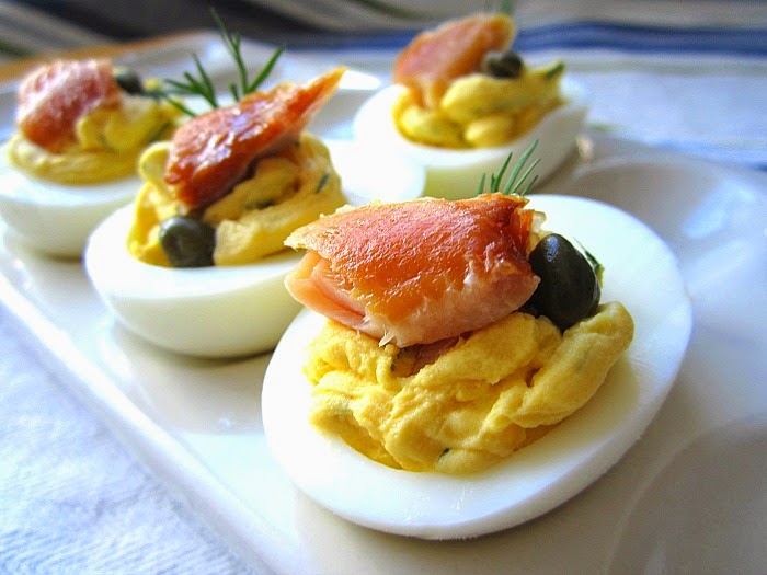 Deviled Eggs w/ Smoked Trout & Dill