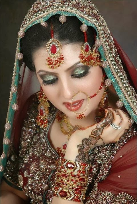 Pakistani Beautiful Bridal Makeup Ideas 2014-2015 Wallpapers Free Download