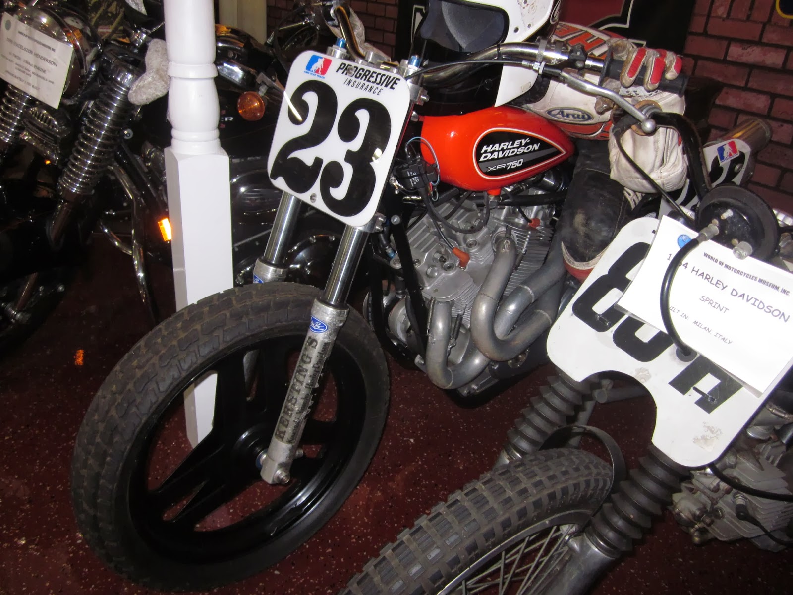 OldMotoDude Harley Davidson XR750 on display at the World of