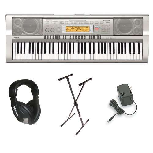 Casio WK-200 76-Key Personal Keyboard Package with Stand, Headphones and Power Supply