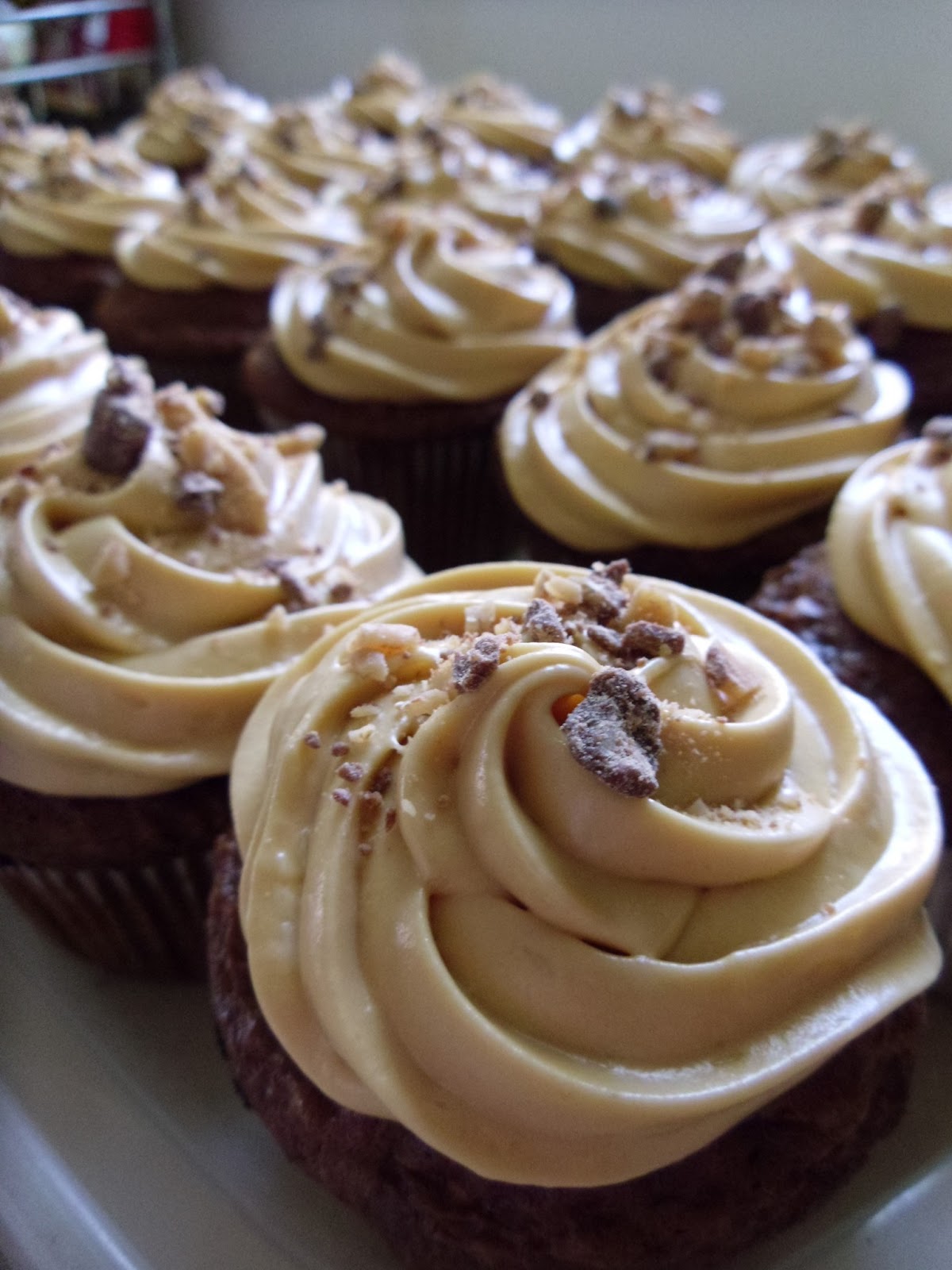 Yeast Free Pain Free Chocolate Toffee Cupcakes with Salted Caramel