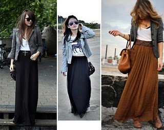 saia longa com cinto grosso