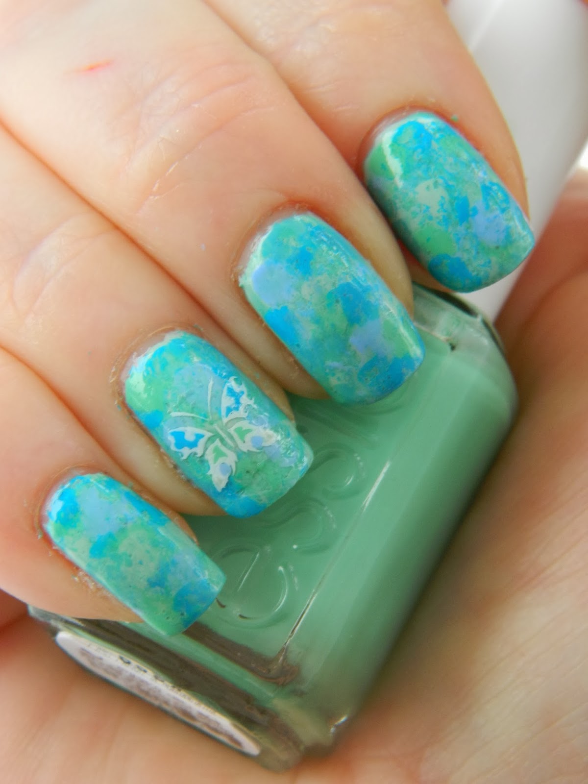 sassy swatches Plastic Wrap Nail Art