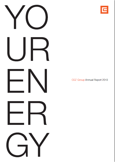 Cez, front page, annual, report, 2013