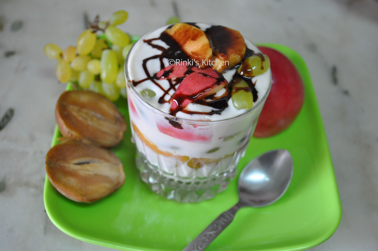 Rinki's Kitchen I'm making a Yogurt Fruit Cocktail....