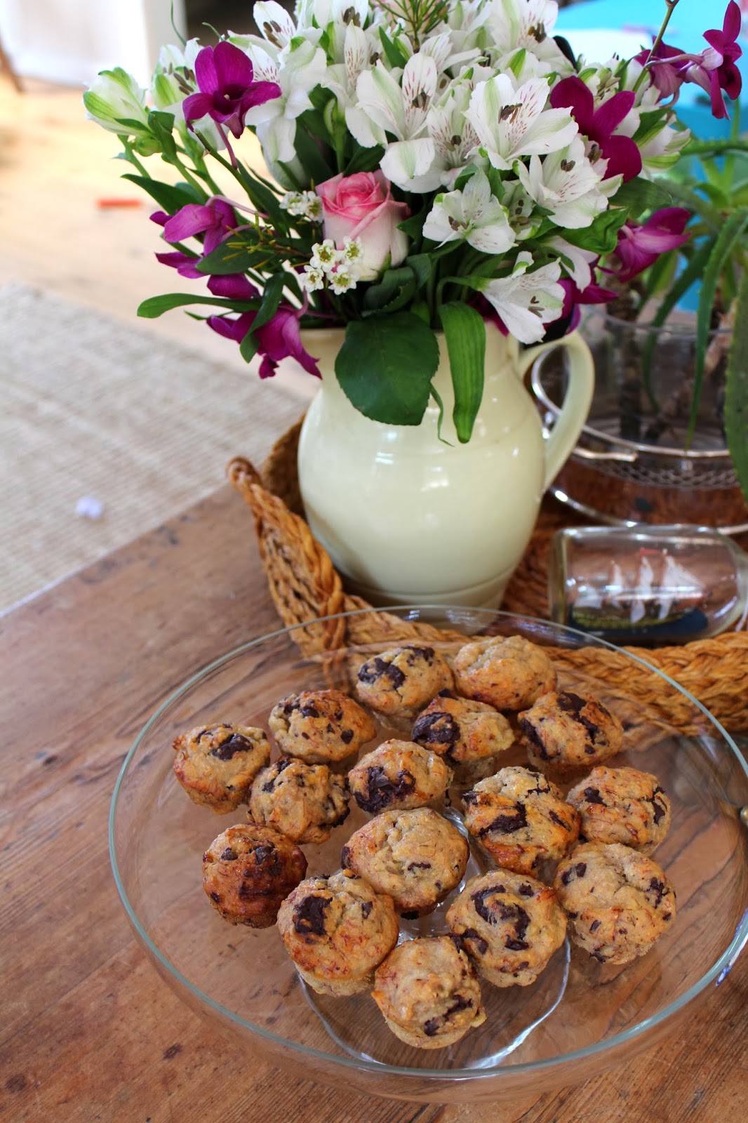 Banana and Dark Chocolate Chip Muffins without Eggs Desire Empire