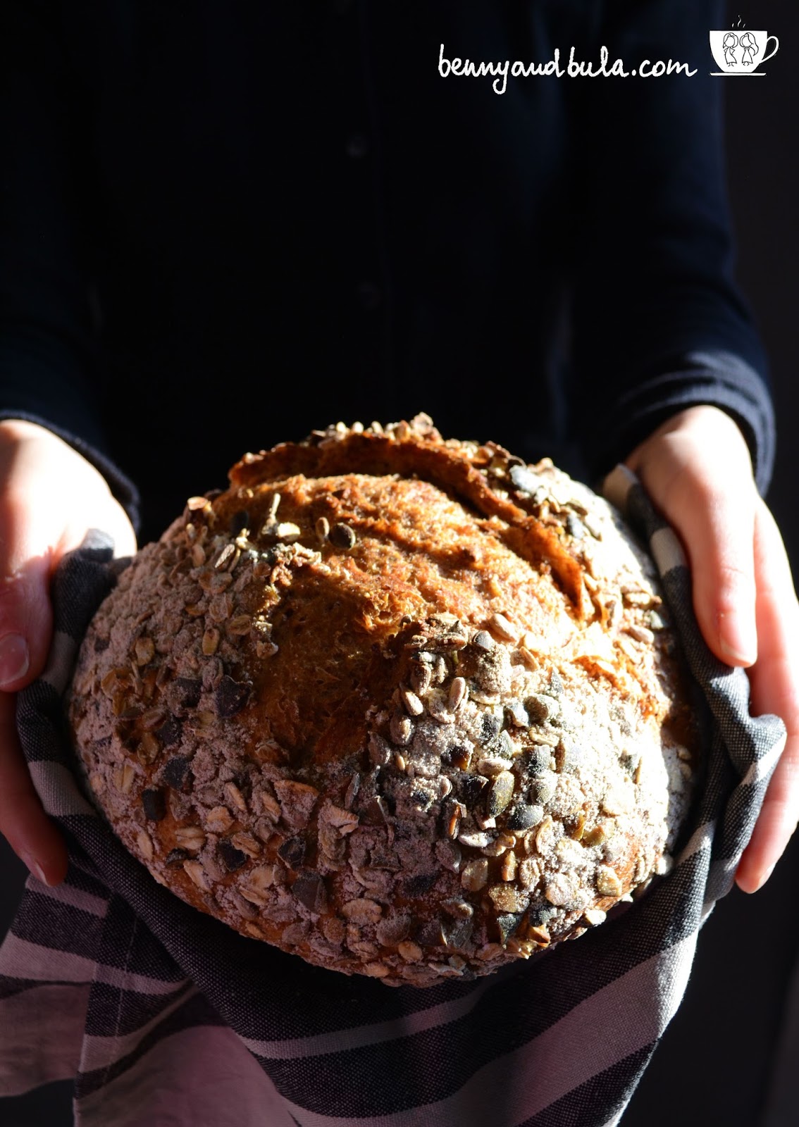 ricetta pane multicereali e semi/seeded multigrain bread recipe