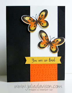 Stampin' Up! Watercolor Wings Diagonal Pop Up Card #stampinup www.juliedavison.com