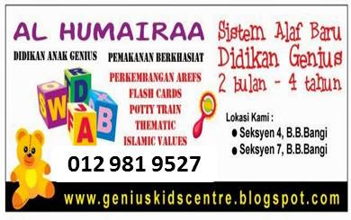 alHumairaaKids = GeniusKidsCentre  = TASKA Al Humairaa & TADIKA  Zuri@Millenia. Bangi