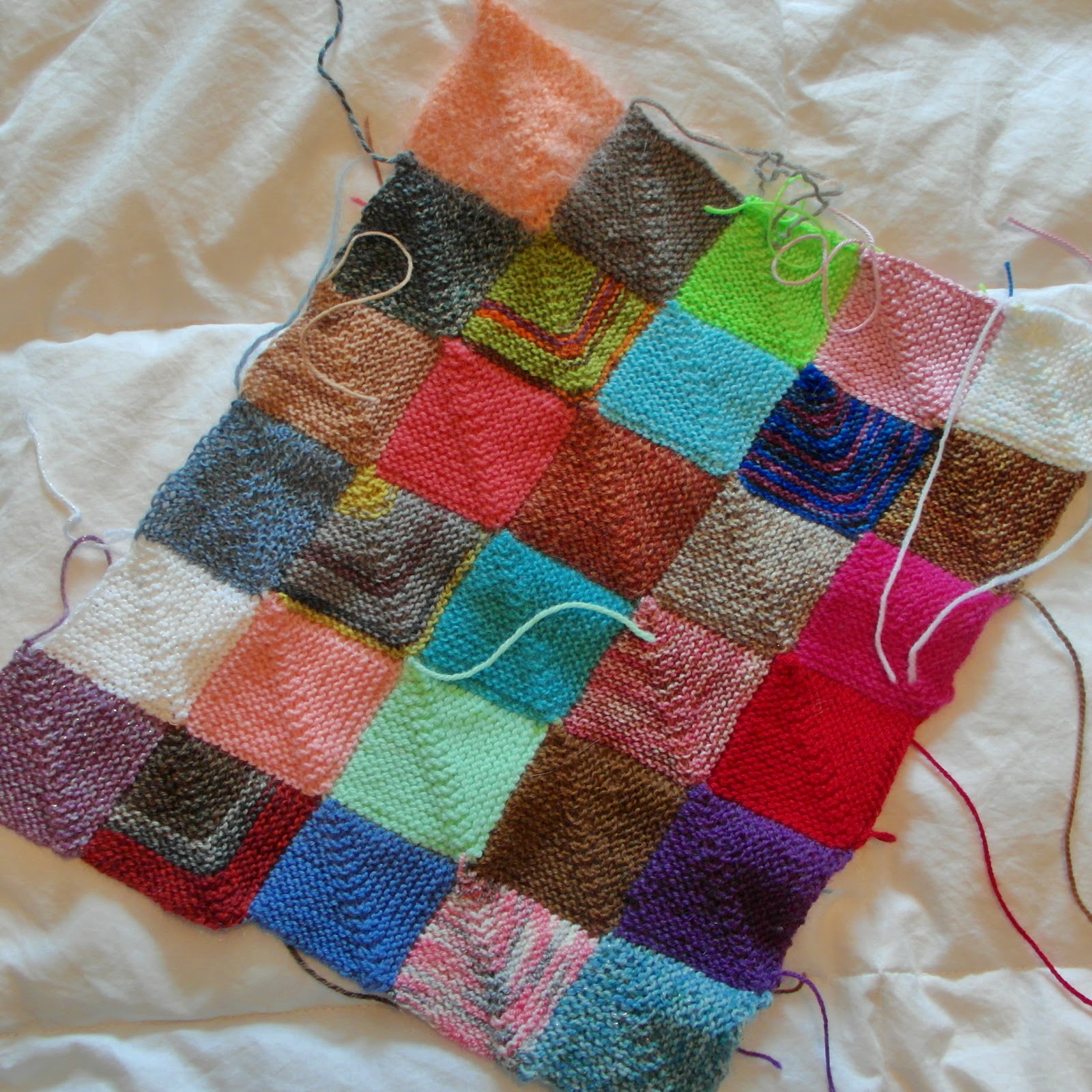 Lazy Daisy Knits by Amanda Sock Yarn Patchwork blanket