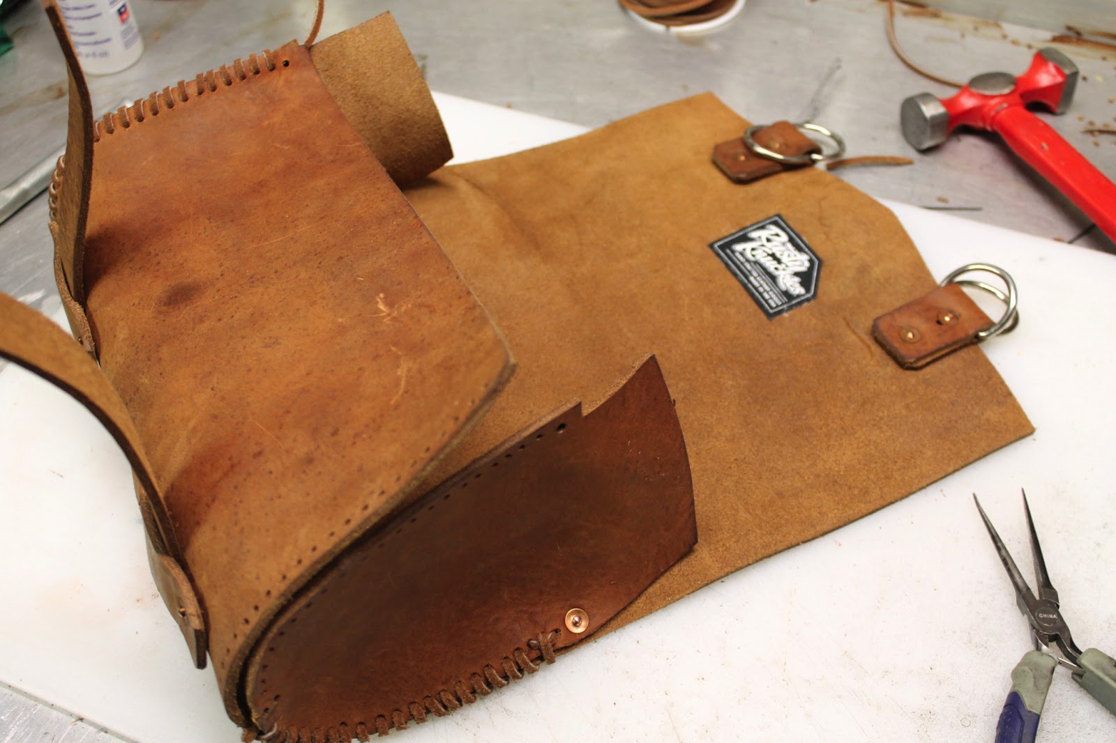 Rusty Knuckles Custom Motorcycle Leather Tool Pouches Rusty Knuckles Motors and Music for