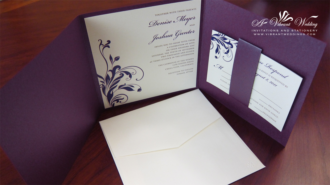 Purple Wedding Invitations Purple Wedding Invitations