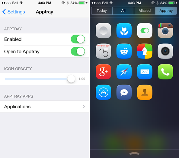 Apptray: Quickly Launch Apps Directly From Notification Center