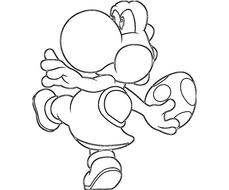 Mario and Yoshi Coloring Pages to Print