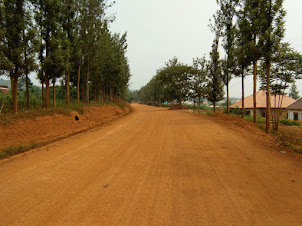 Beautiful village mud road to Ntarama Genocide Memorial