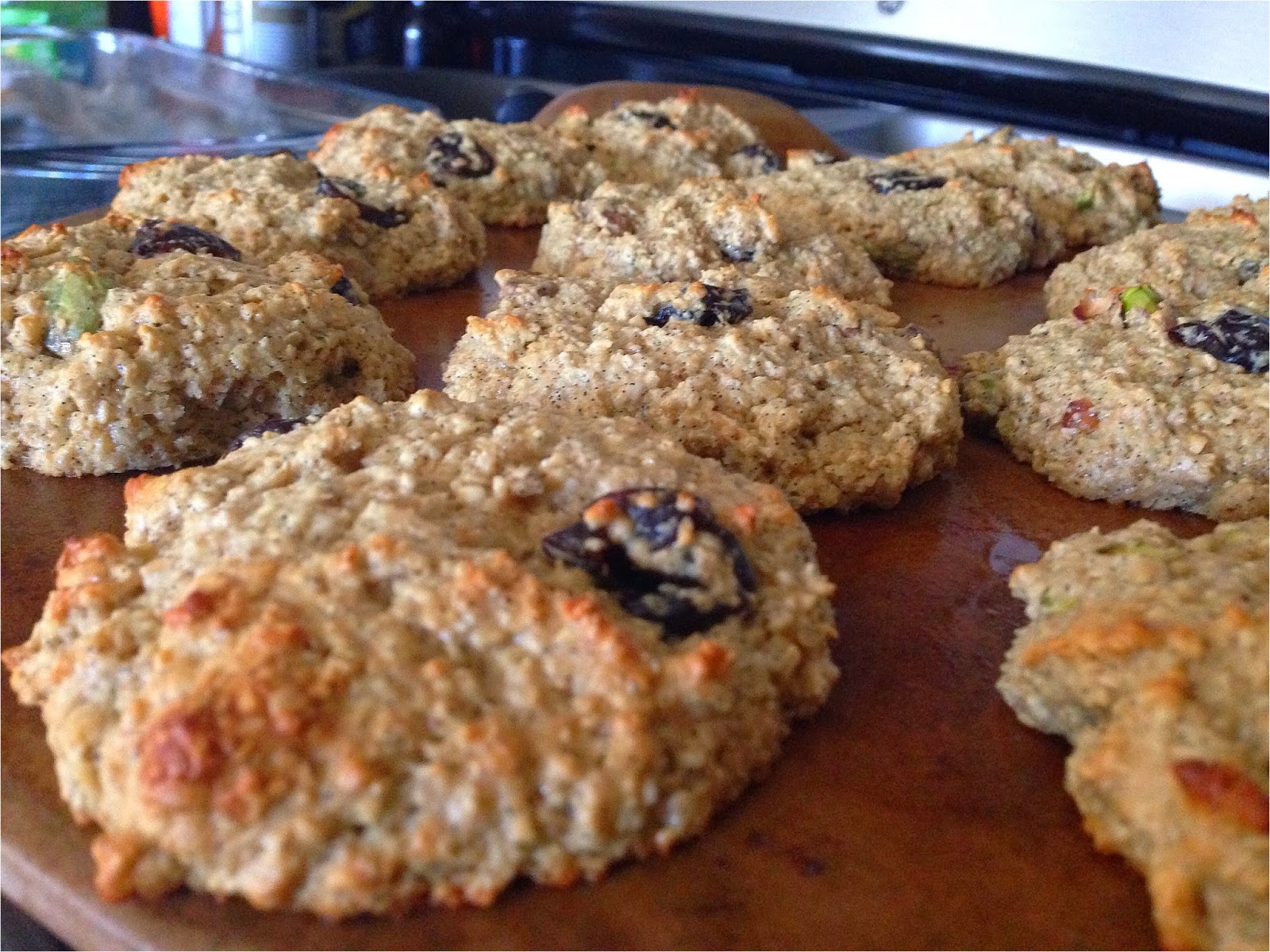 FitBakes Chewy Cherry & Pistachio Oat Bran Cookies