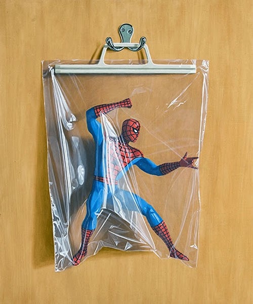 12-Peter-Parker-Spider-man-Simon-Monk-Bagged-Superheroes-in-Painting-www-designstack-co