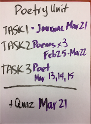 Poetry Due Dates