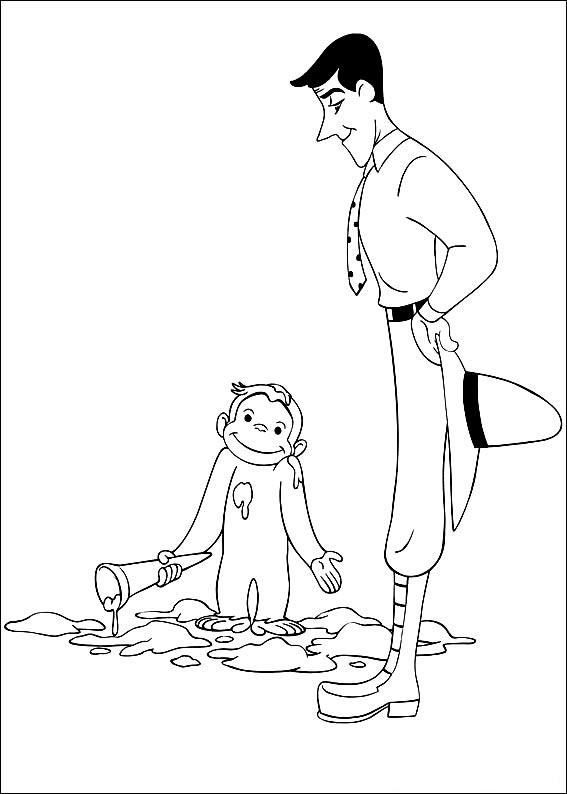 Curious George Coloring Pages