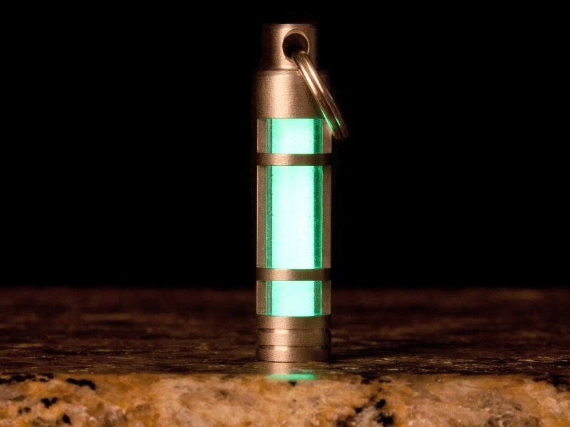 Tritium Keyfob / Markers / Pendants Titanium, Stainless Steel