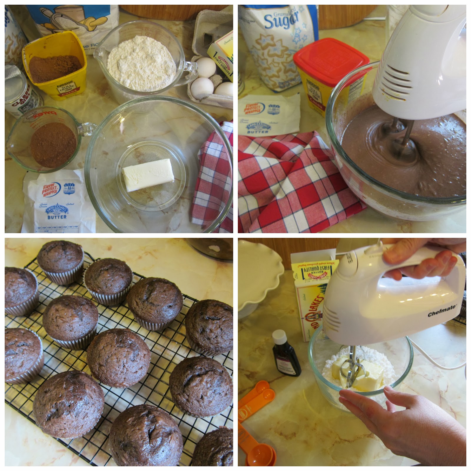 Baking Candy Cane Chocolate Cupcakes With Land O' Lakes Butter 