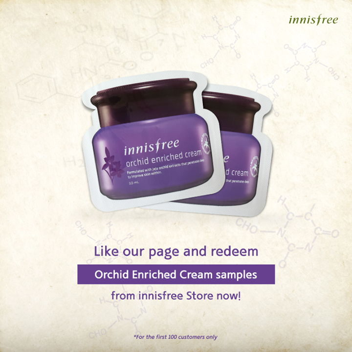 BestLah Innisfree FREE Orchid Enriched Cream Samples