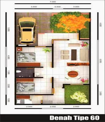 Denah Rumah Minimalis 1 Lantai