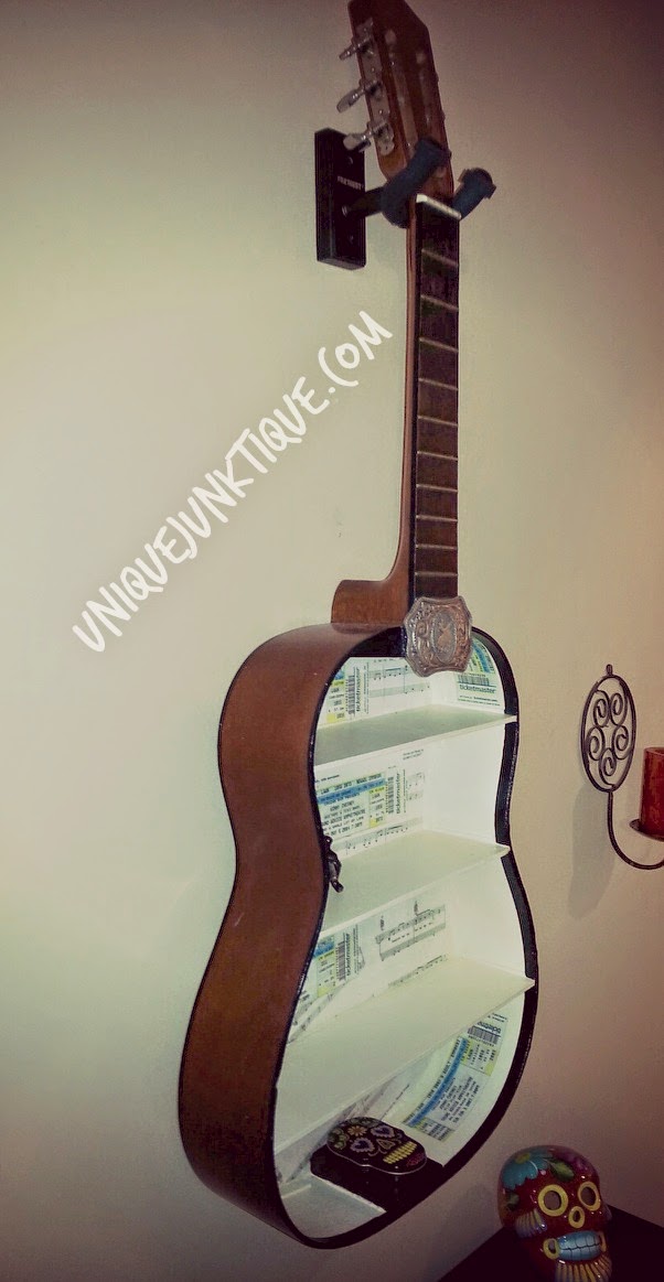 Turning A Salvaged Guitar into A Wall Shelf