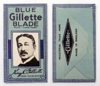 Embalagem da Gillete que reinou absoluta no mercado brasileiro.