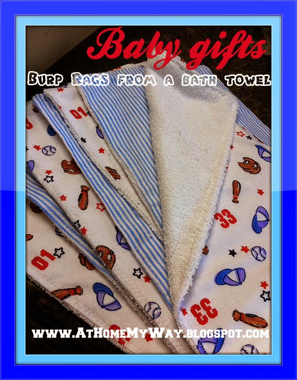 At Home My Way Homemade Baby Gifts Burp Cloths/Burp Rags