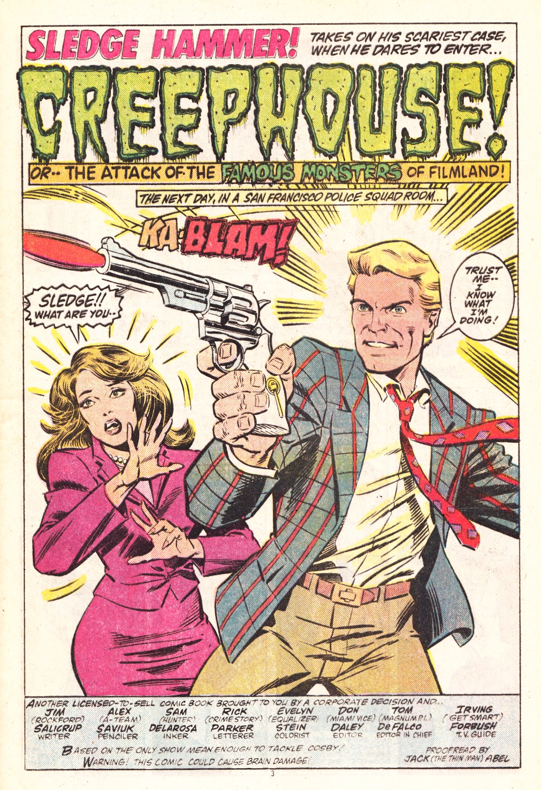 STARLOGGED GEEK MEDIA AGAIN 1987 SLEDGE HAMMER! (Marvel US)