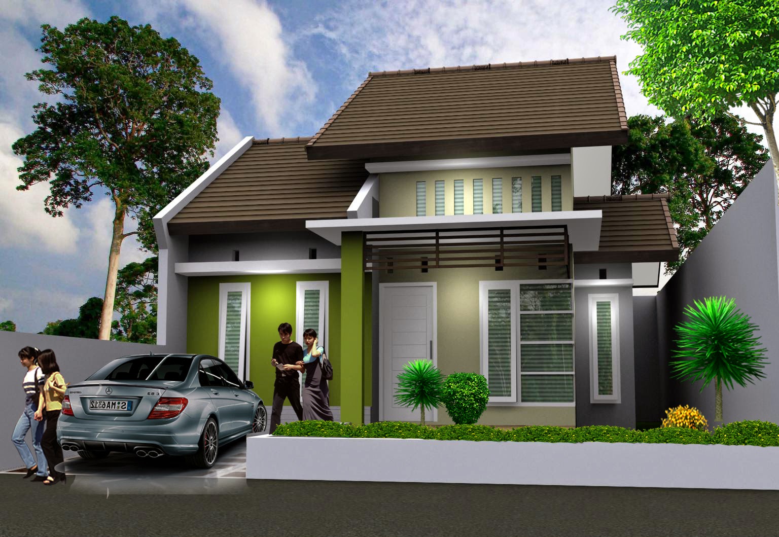 Download Model Pagar Rumah Minimalis Type 36/72 PNG