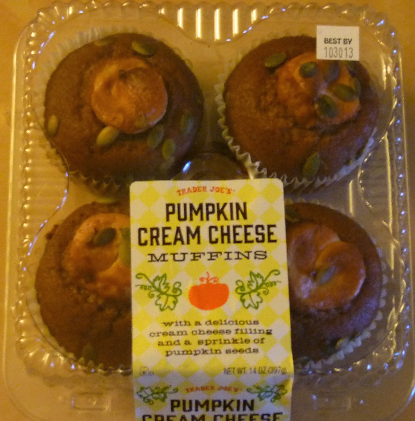 What's Good at Trader Joe's? Trader Joe's Pumpkin Cream Cheese Muffins