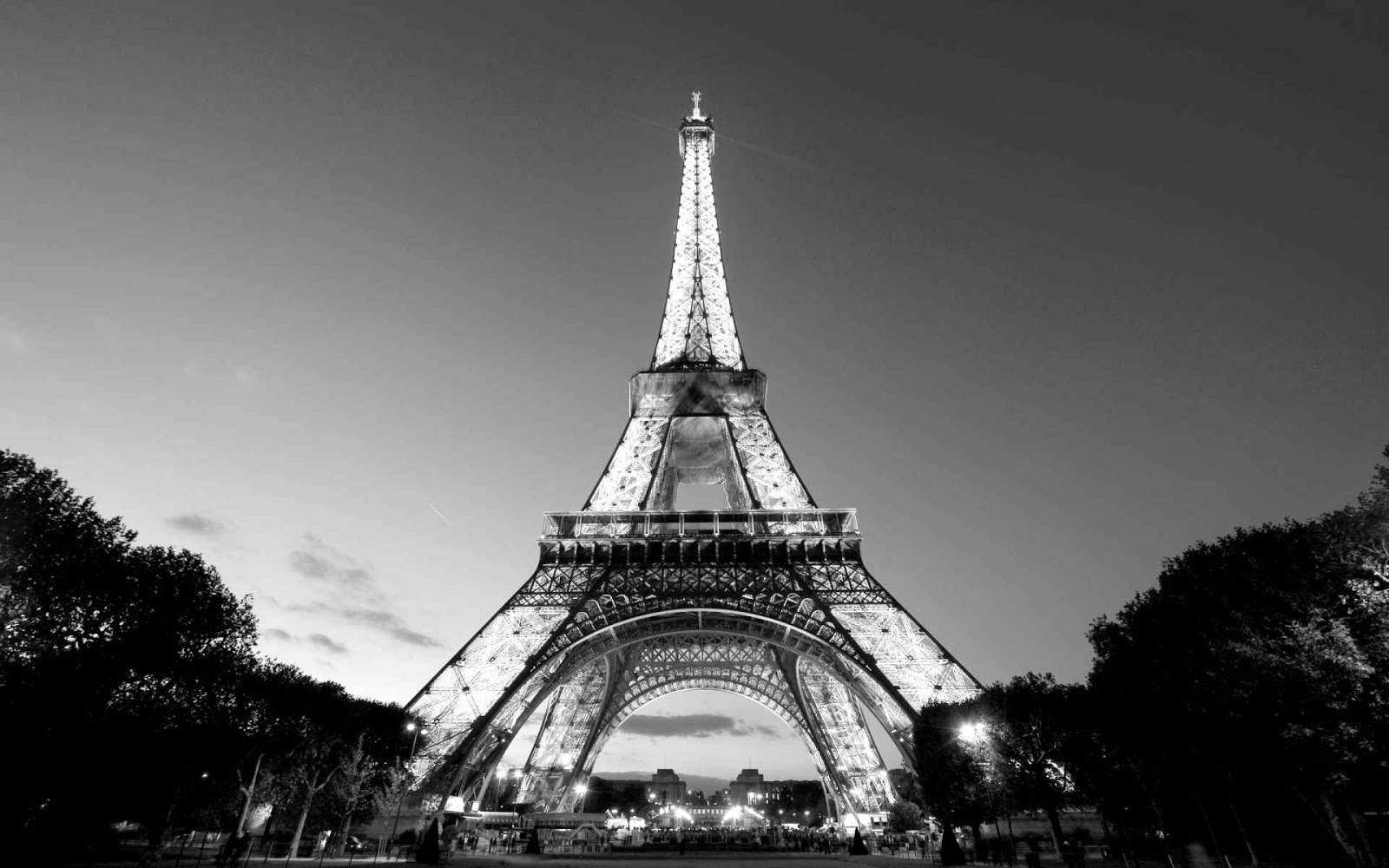 Paris Paris Eiffel Tower Black And White