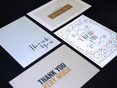 Thank you cards to match the range of greetings
