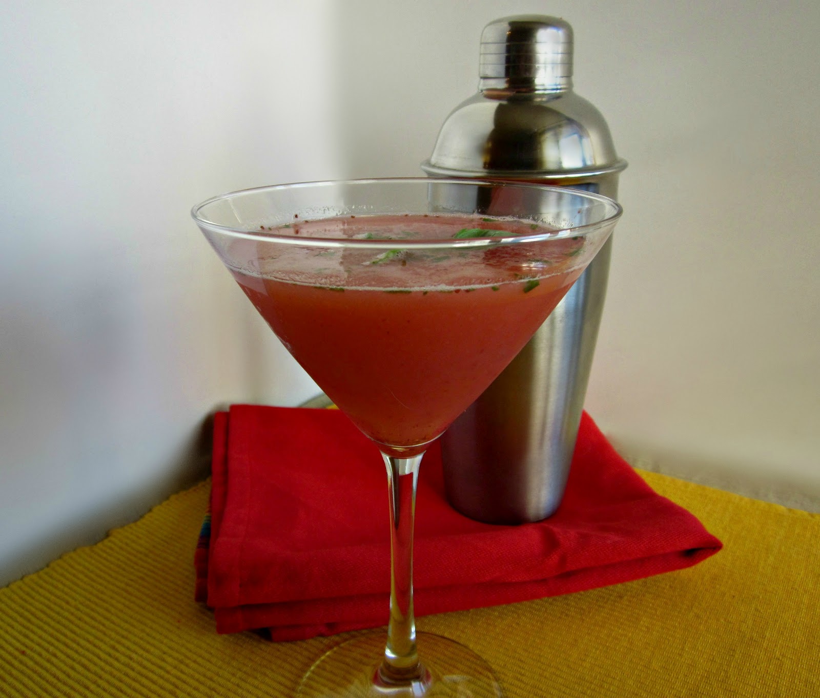 Hungry Couple Strawberry and Basil Martini