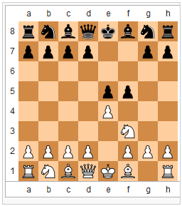 Xadrez: Jogadas e Lances - Agora o Gambito Letão. O movimento  caracteriza-se pela oferta do peão em f5 ao adversário. As brancas, como  norma geral, não aceitam este peão, e sim o