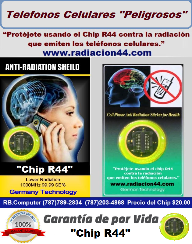 Protejete de la Radiacion."Compralo en www.radiacion44.com