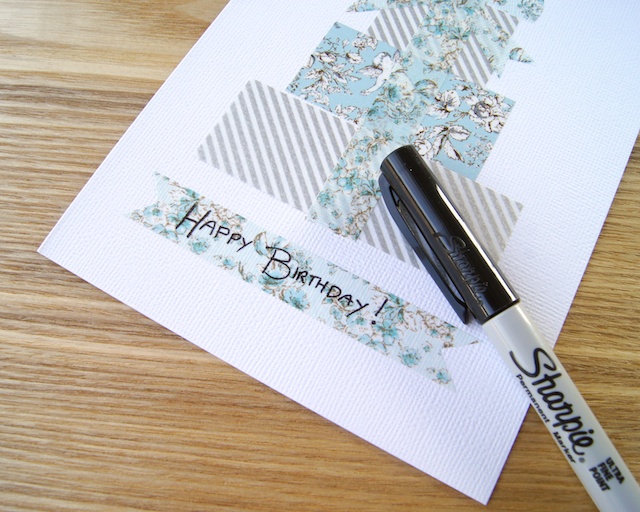 DIYU Washi Tape Birthday Card