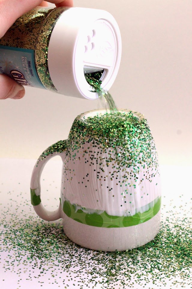 punk projects DIY Glitter Mug with Green Mountain Coffee