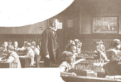 Jugando al ajedrez en la escuela, Ströbeck 1921