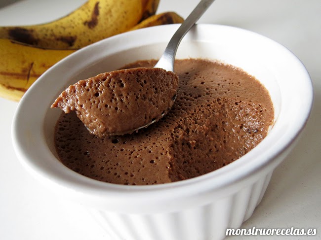 Mousse De Chocolate Y Plátano. Postre Fácil