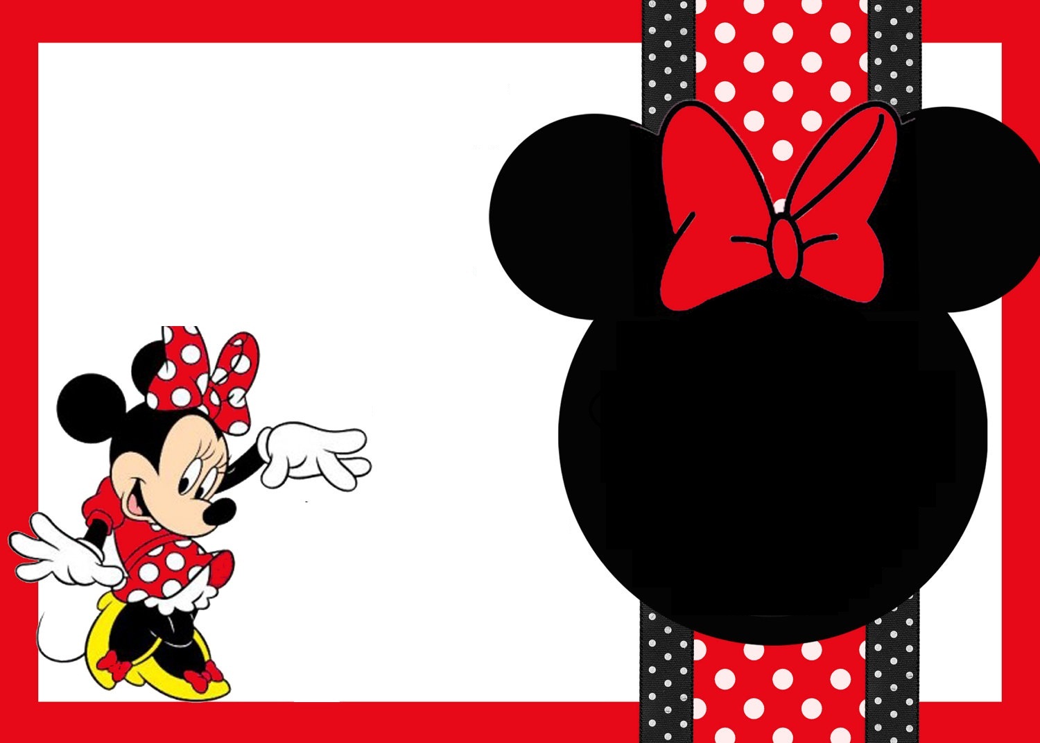 Minnie in Red Free Printables and Party Invitations