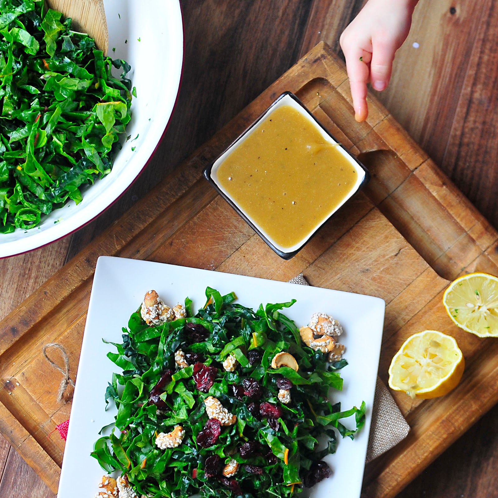 Simply Gourmet Kale Salad with Maple Dijon Salad Dressing