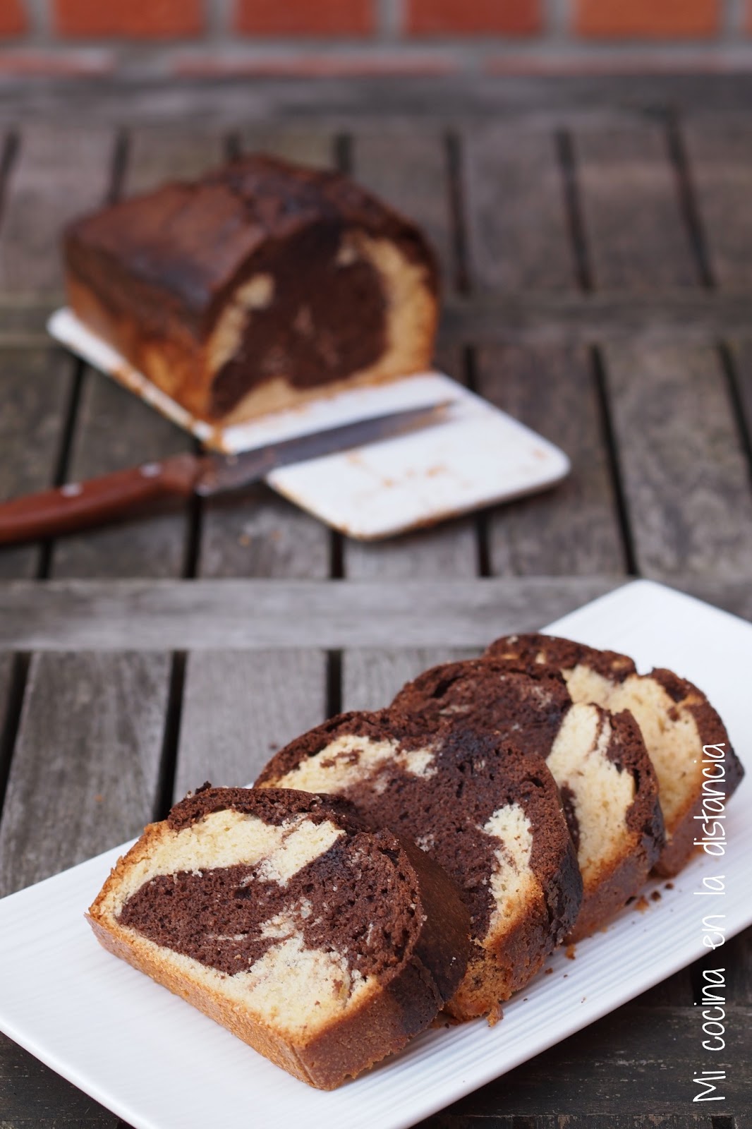 Mi cocina en la distancia Plum cake marmolado (Marble Cake)