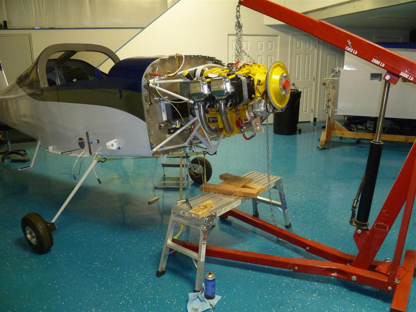 Rough and Ready Aerospace Step 13.5, Hanging the engine